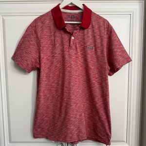 American Rag Men's XL Red and White Short Sleeve Cotton Polo Shirt Golf Tennis